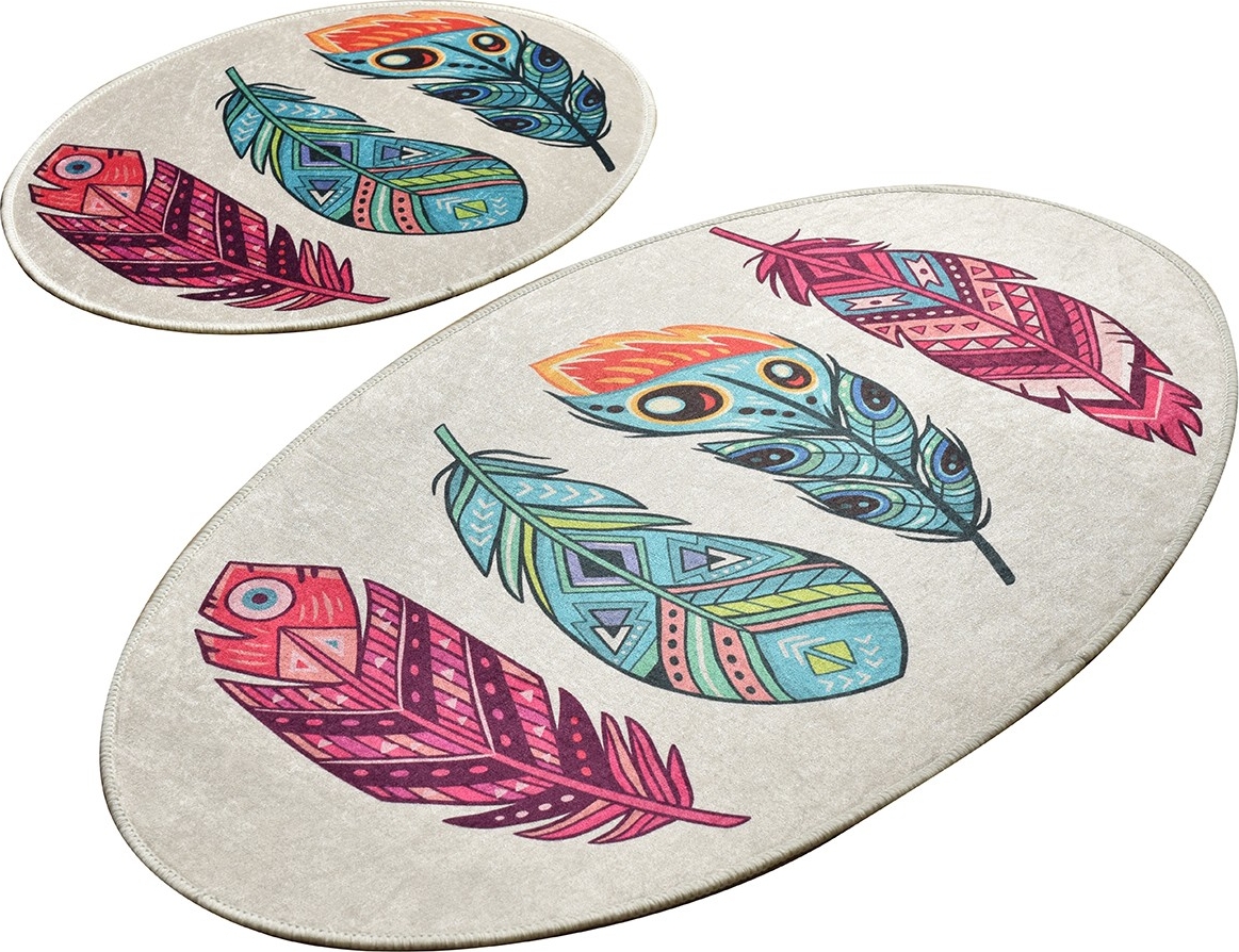 Badezimmerteppich aus Federn