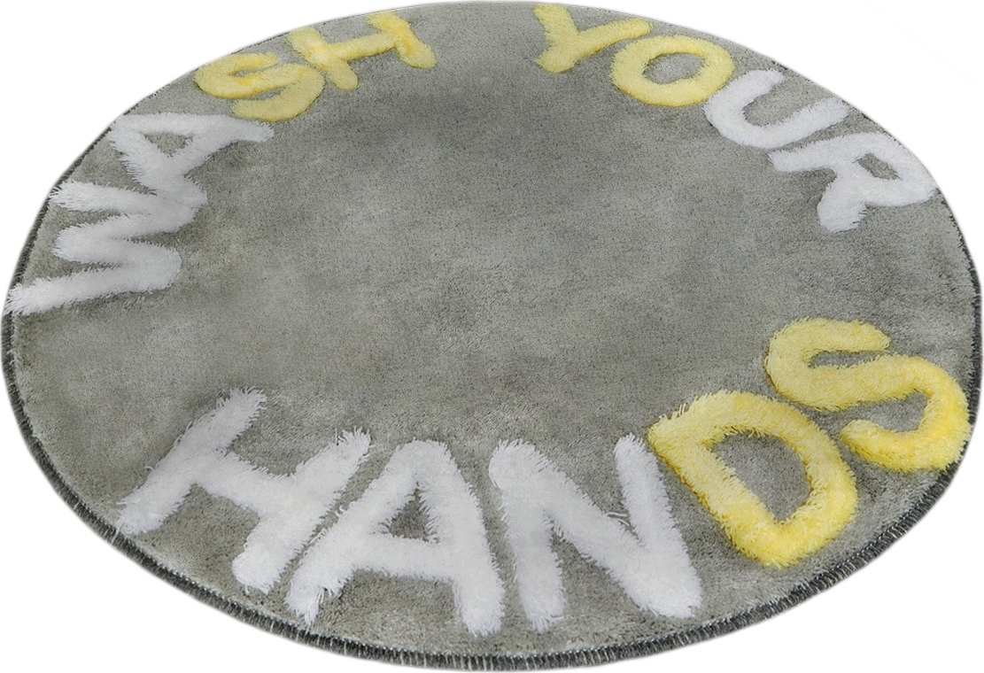 Badezimmerteppich waschen - Grau