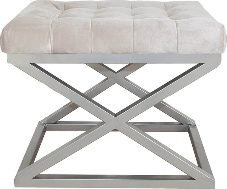 Capraz Hocker - Wei�/Silber