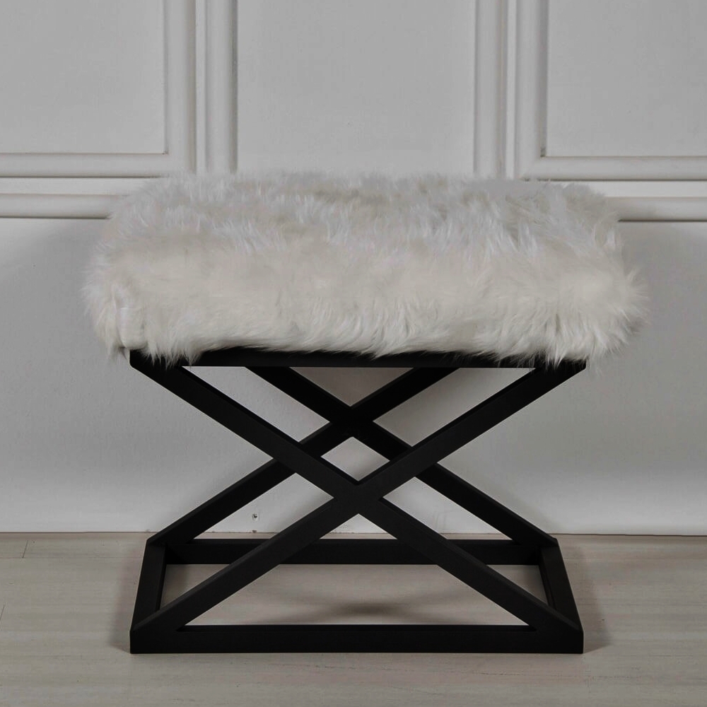 Capraz Pl�sch-Sitzsack - Schwarz/Wei�