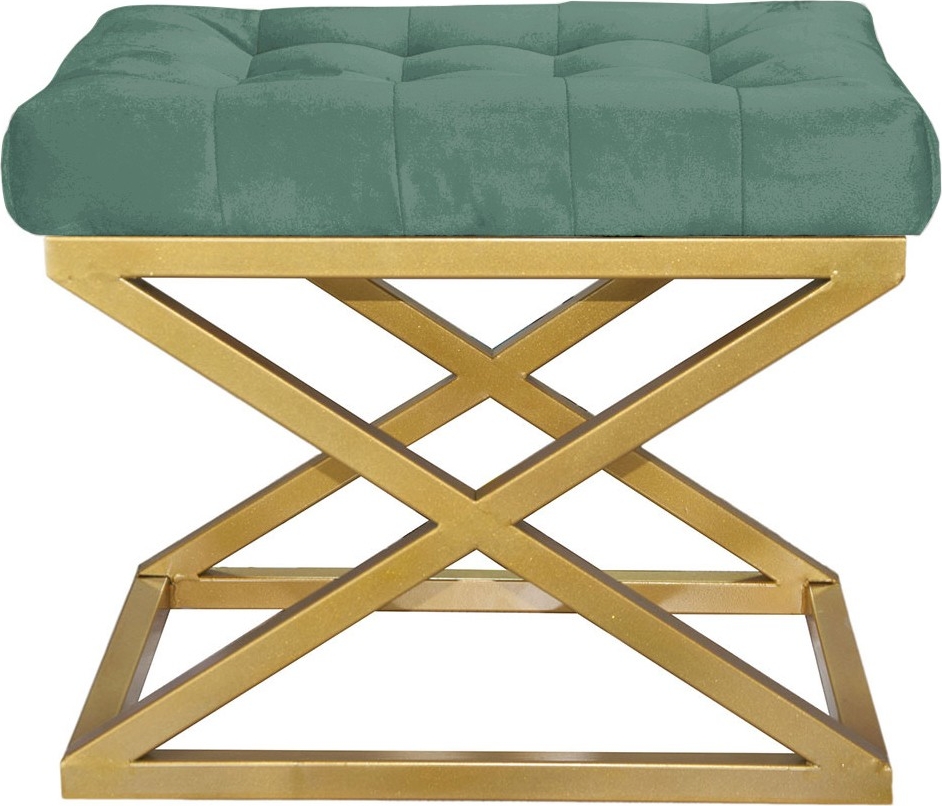 Capraz Hocker - Gold/Dunkelgr�n