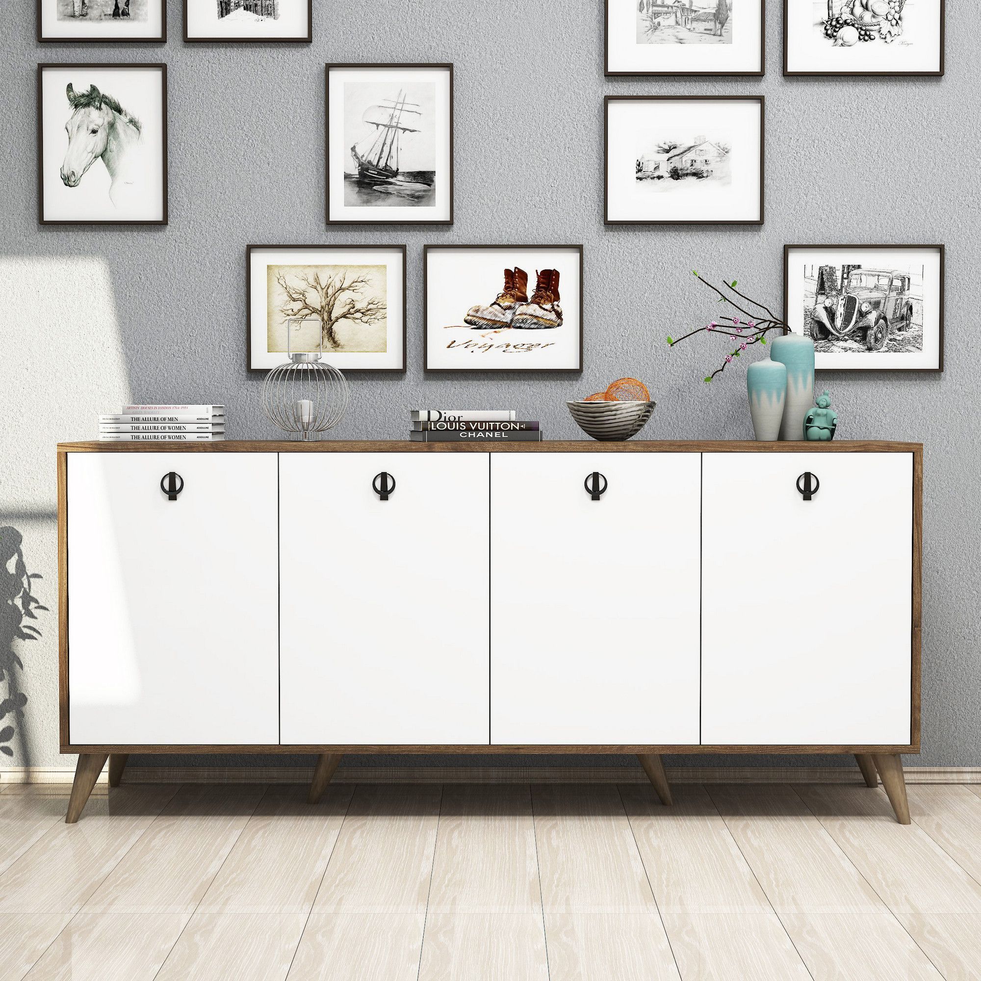 Elite Sideboard - Nussbaum/wei�