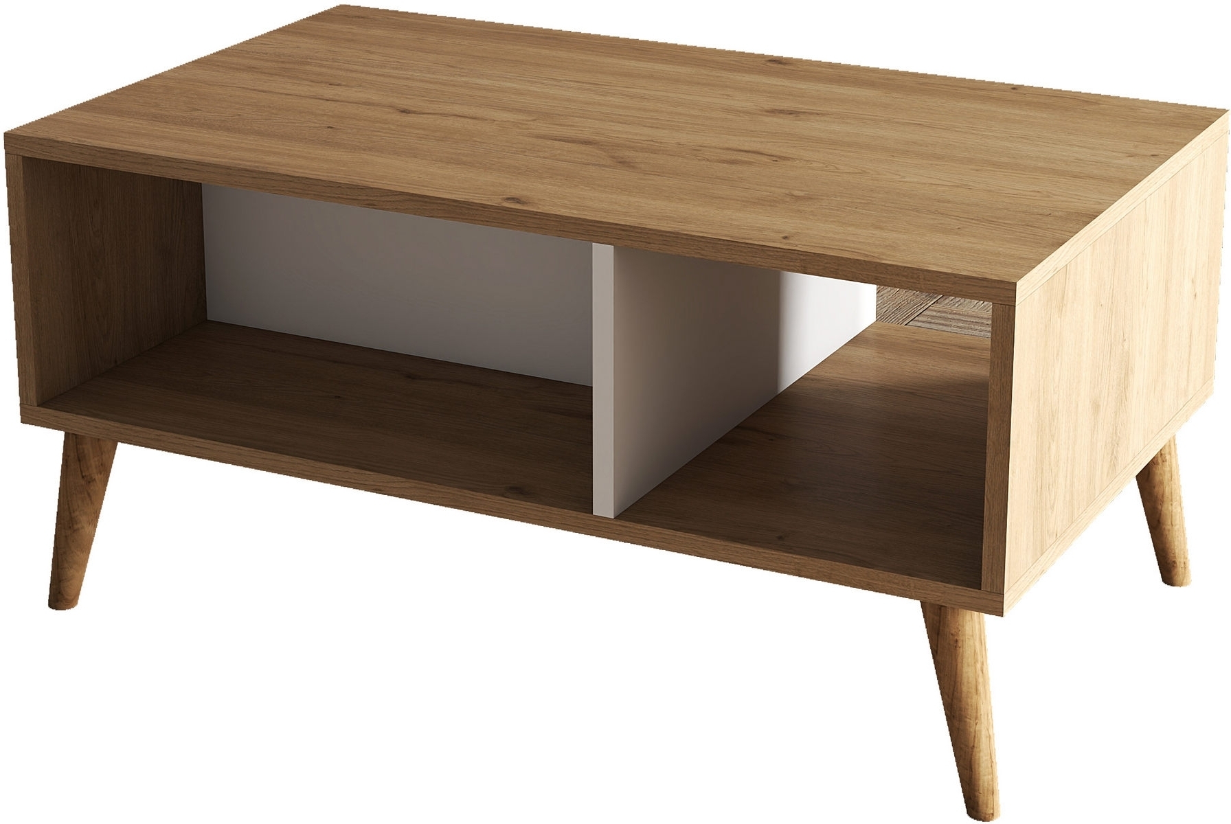 Exxen Couchtisch - Eiche/wei�