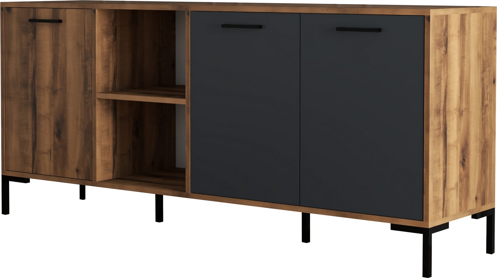 Sideboard Aurora - Nussbaum/ Anthrazit Sideboard Aurora - Nussbaum/ Anthrazit