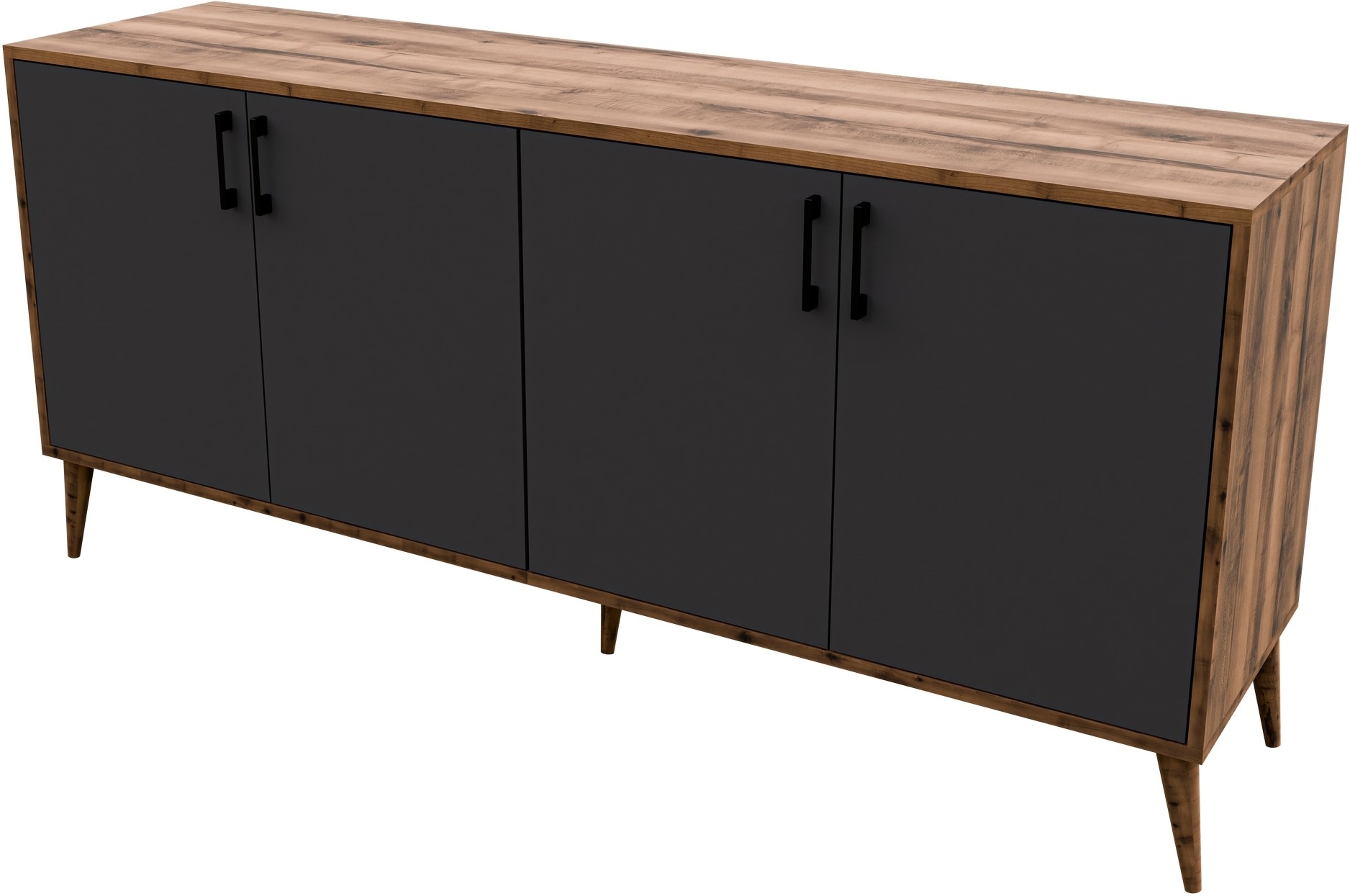 Hera Sideboard - Walnuss/Anthrazit