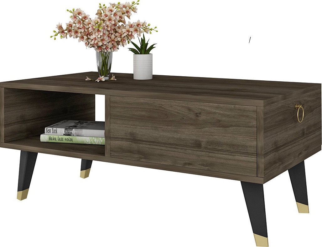 Delux Couchtisch 90 x 45 cm - Nussbaum Delux Couchtisch 90 x 45 cm - Nussbaum