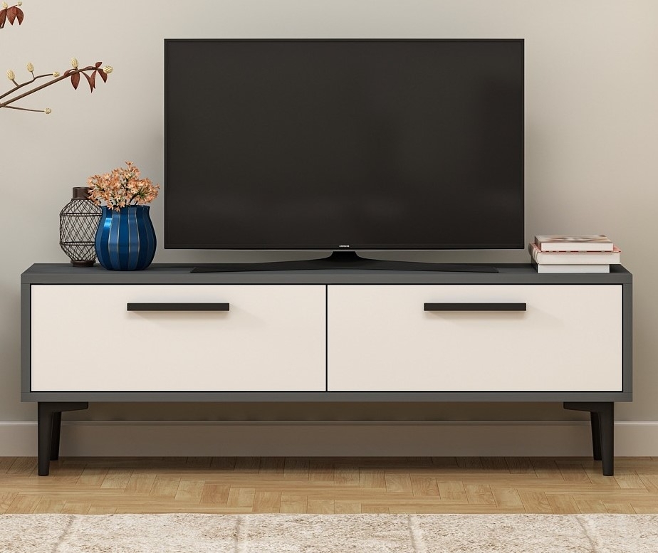 Medienbank Leni - Anthrazit/Wei�