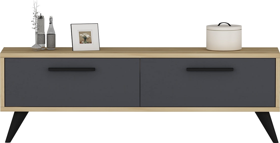 Melisa Medienbank - Saphir-Eiche/Anthrazit