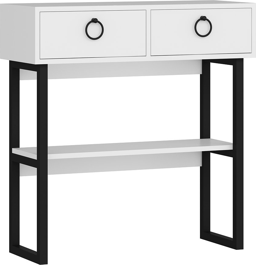 Valery Relieftisch 90 x 35,3 cm - Weiß/Schwarz Valery Relieftisch 90 x 35,3 cm - Weiß/Schwarz