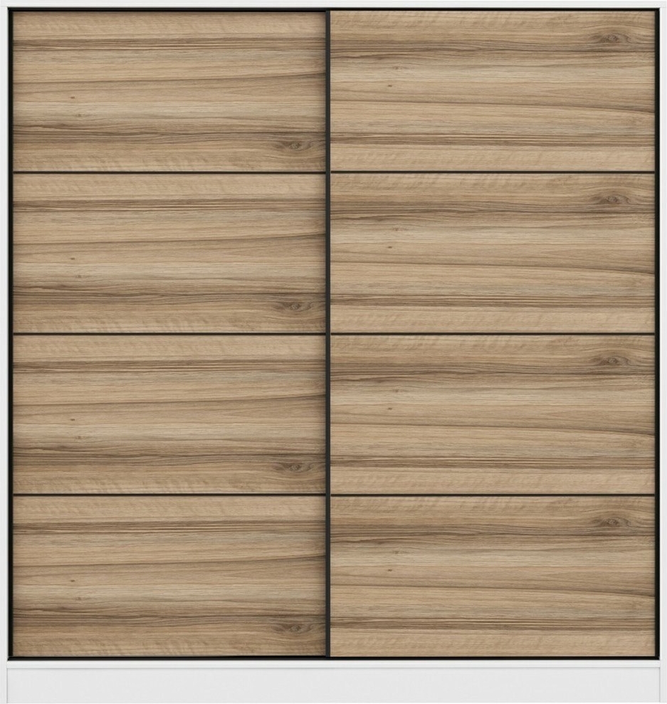 Kapusta Kleiderschrank 180 cm - Wei�/Braun