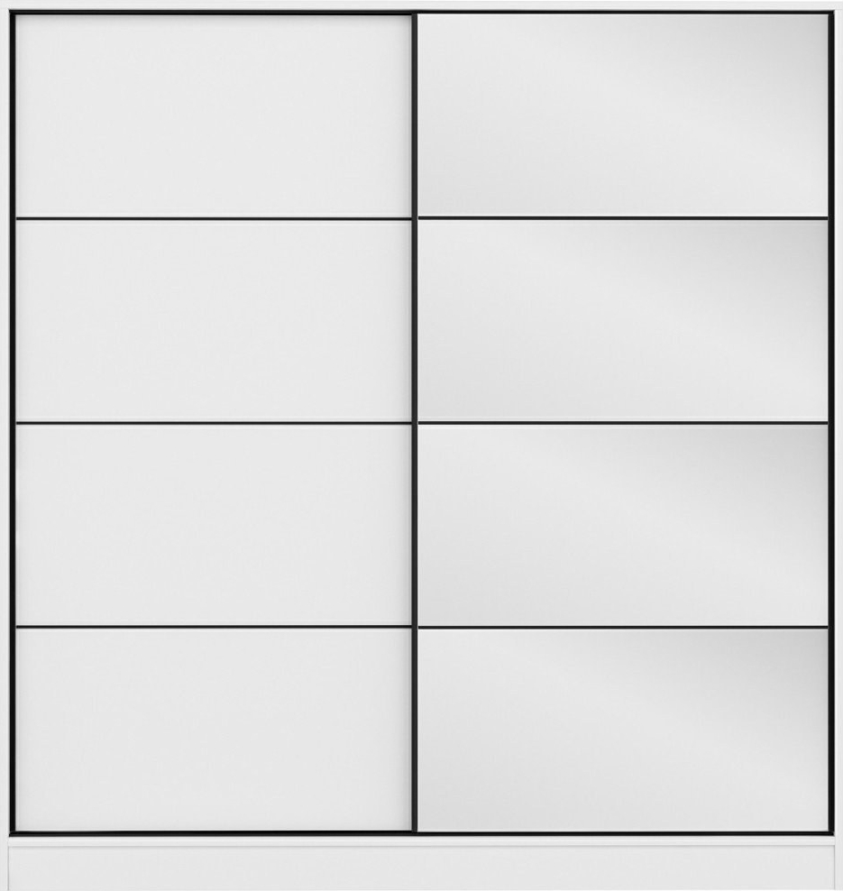 Kapusta Kleiderschrank mit Spiegelt�r, 180 cm - Wei�