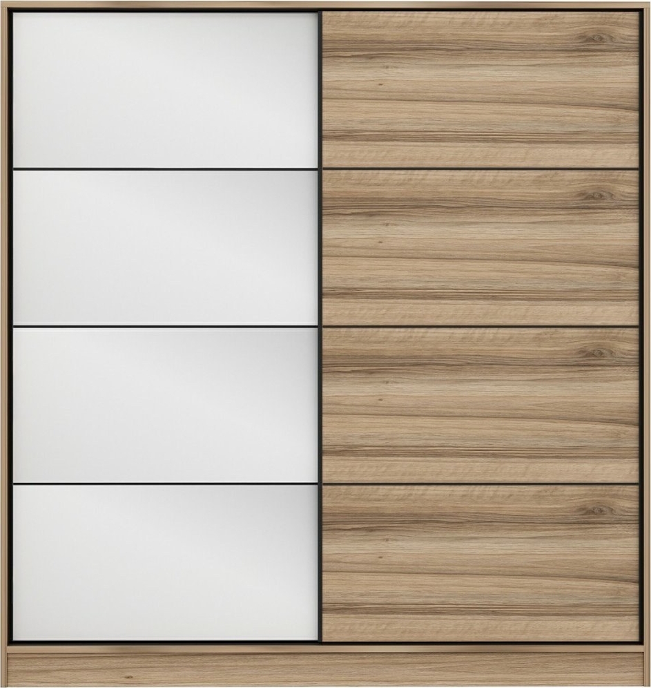 Kapusta Kleiderschrank mit Spiegelt�r, 180 cm - Braun