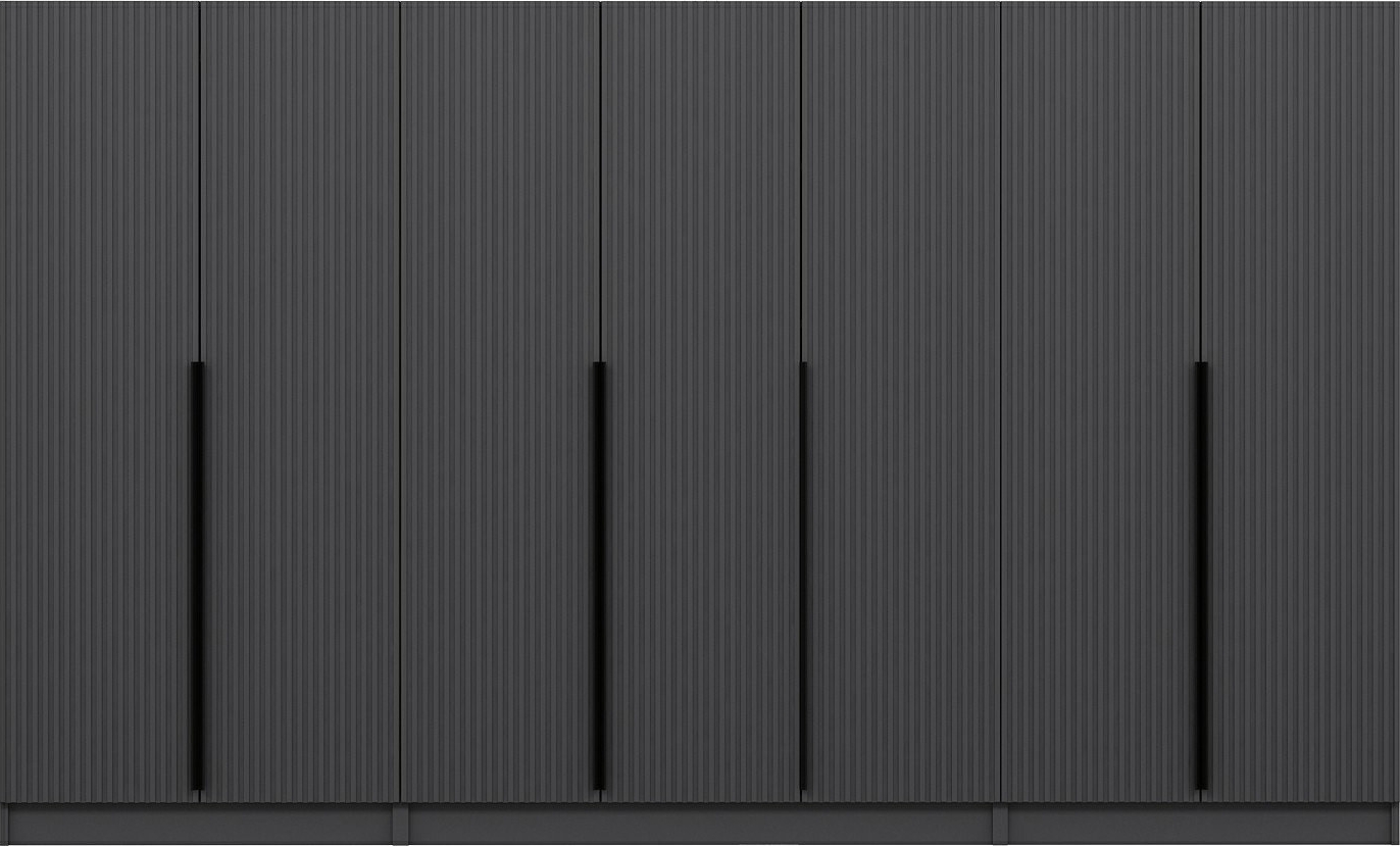 Cikani Kleiderschrank 315x52x210 cm, Variante A - Anthrazit