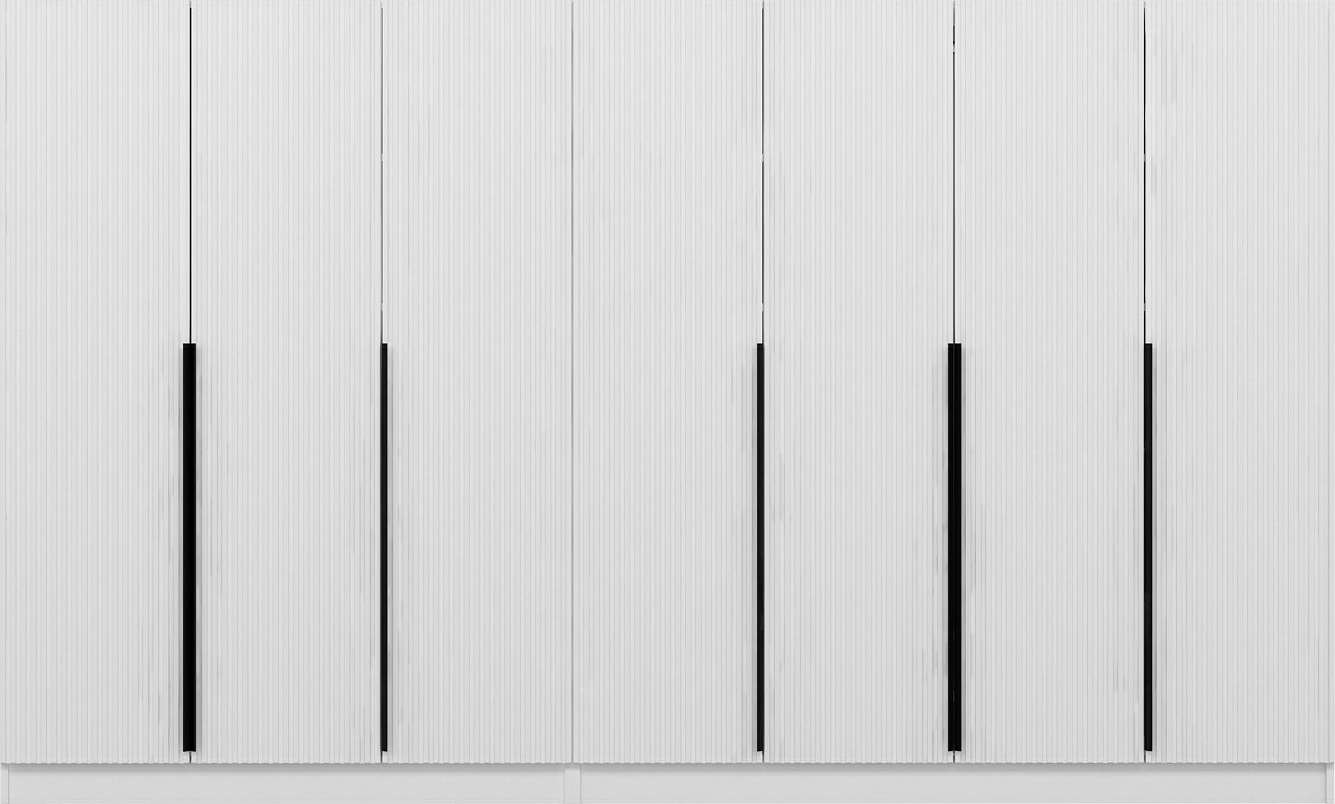 Cikani Kleiderschrank 315x52x210 cm, Variante B - Wei�