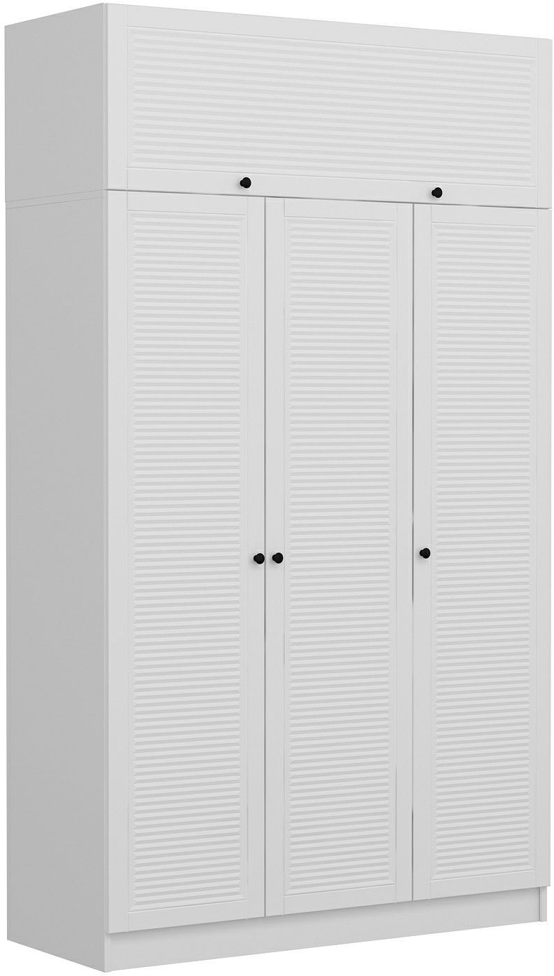 Minar Kleiderschrank 135 x 52 x 190 cm - Wei�