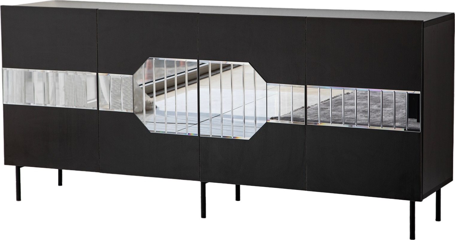 Milan-Sideboard - Schwarz Milan-Sideboard - Schwarz