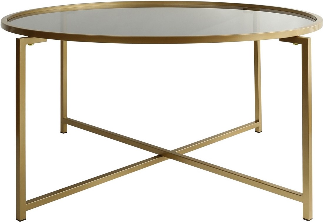 Sun Couchtisch Ø83 cm - Gold/Rauch Sun Couchtisch Ø83 cm - Gold/Rauch
