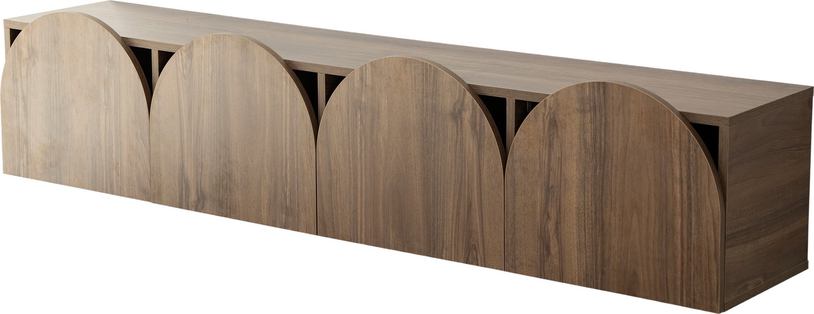 Mesta wandhängende Medienbank - Walnuss Mesta wandhängende Medienbank - Walnuss