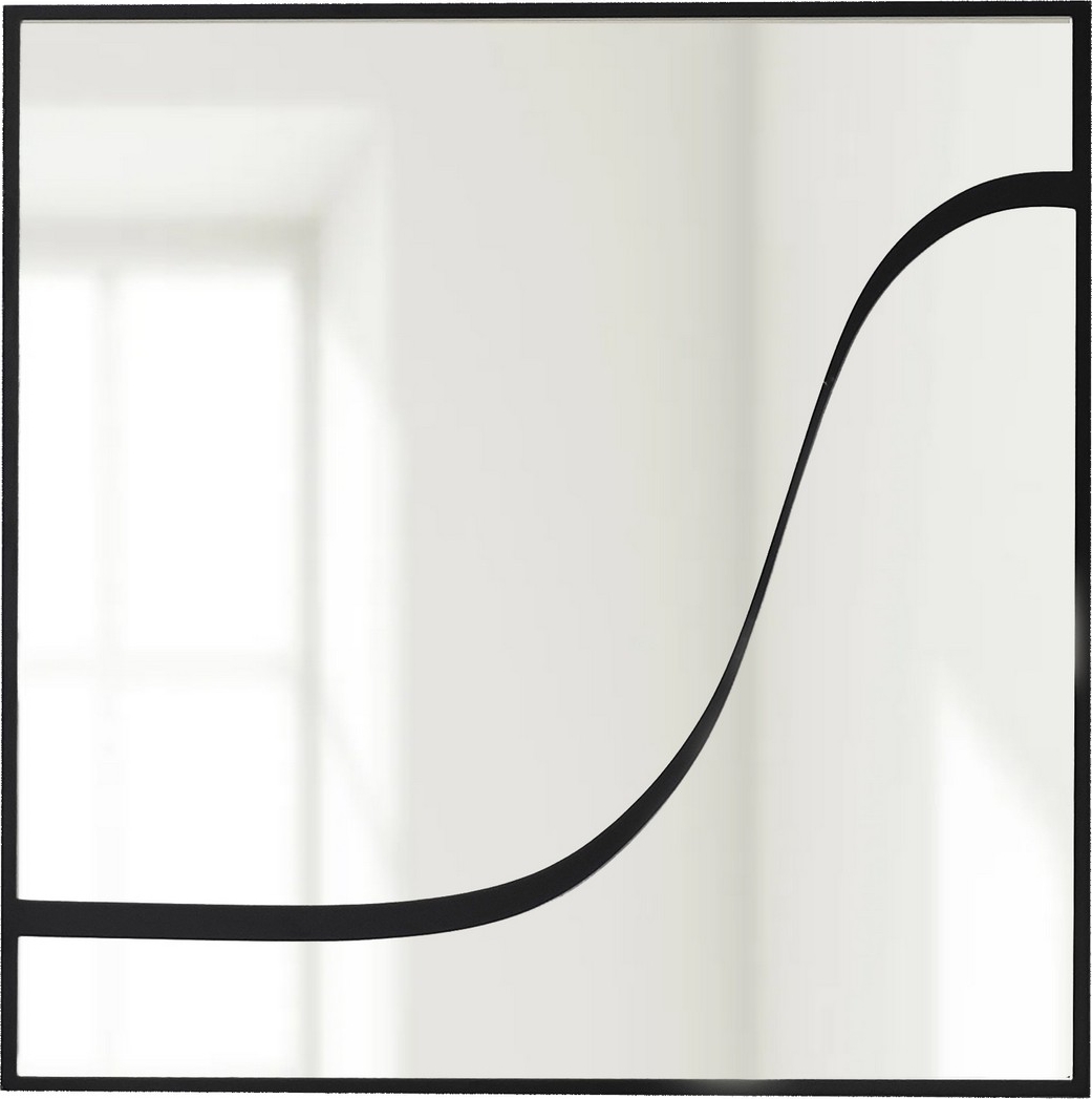 Abstrakter Spiegel 2 - Schwarz