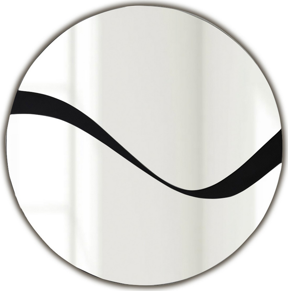 Abstrakter Spiegel 3 - Schwarz