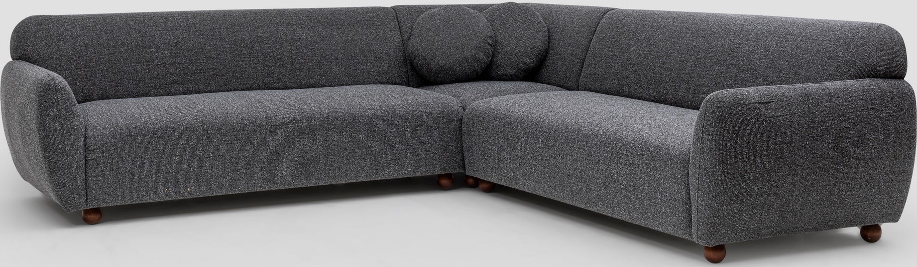 Ecksofa Eddy - Dunkelgrau