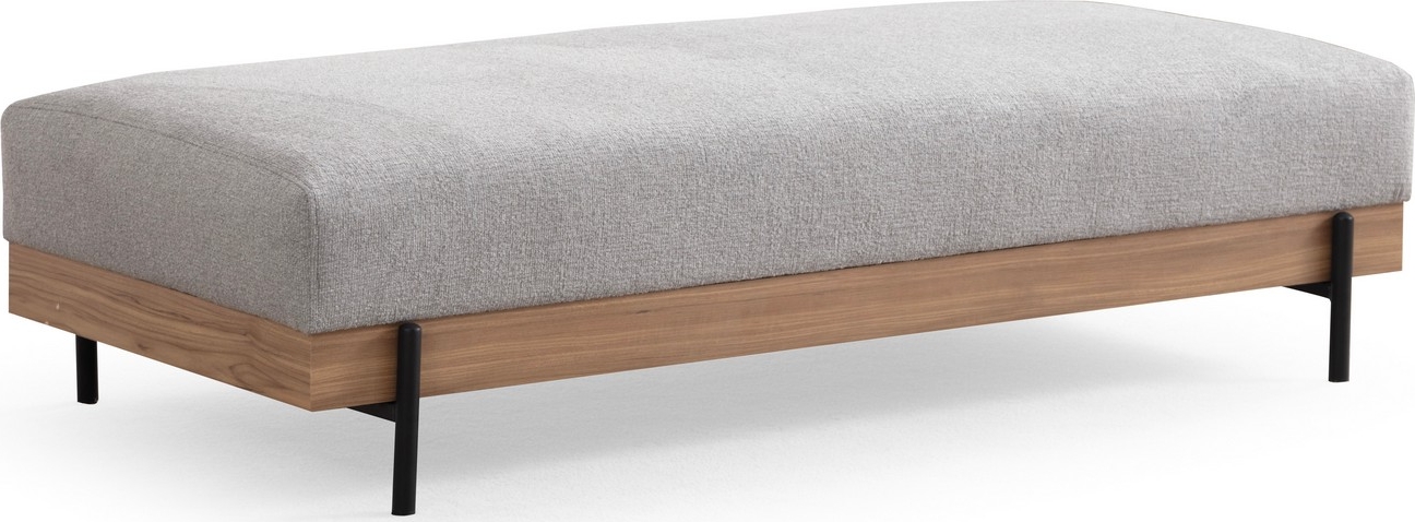 Eti Pouf - Grau/Eiche