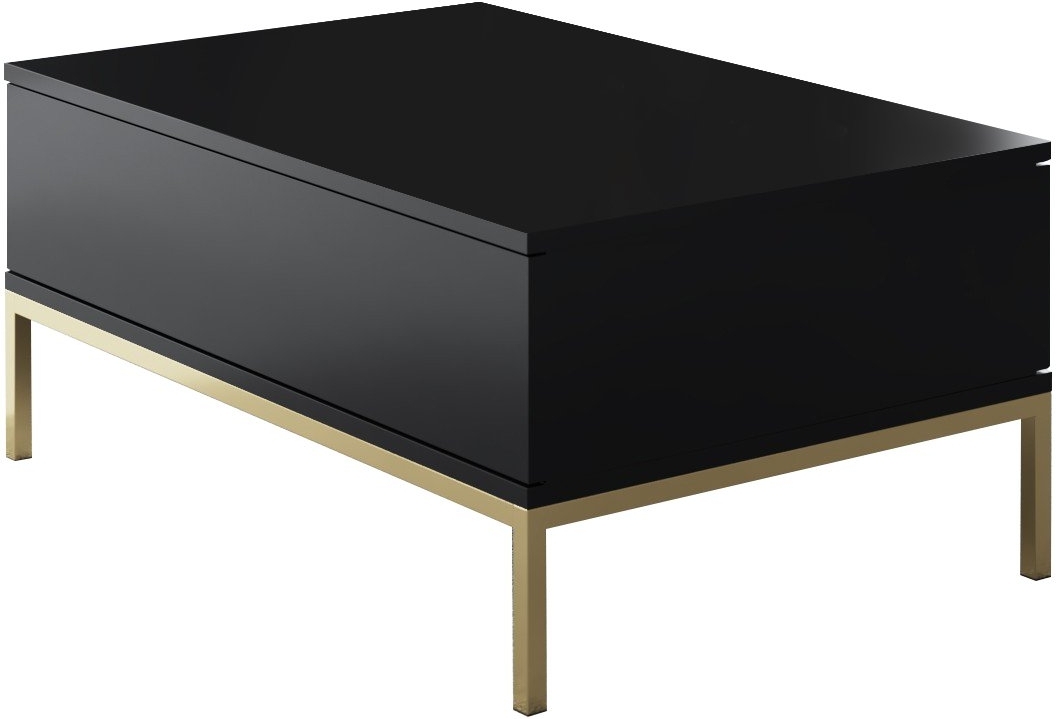 Lord Couchtisch 90 x 60 cm - Schwarz/Gold