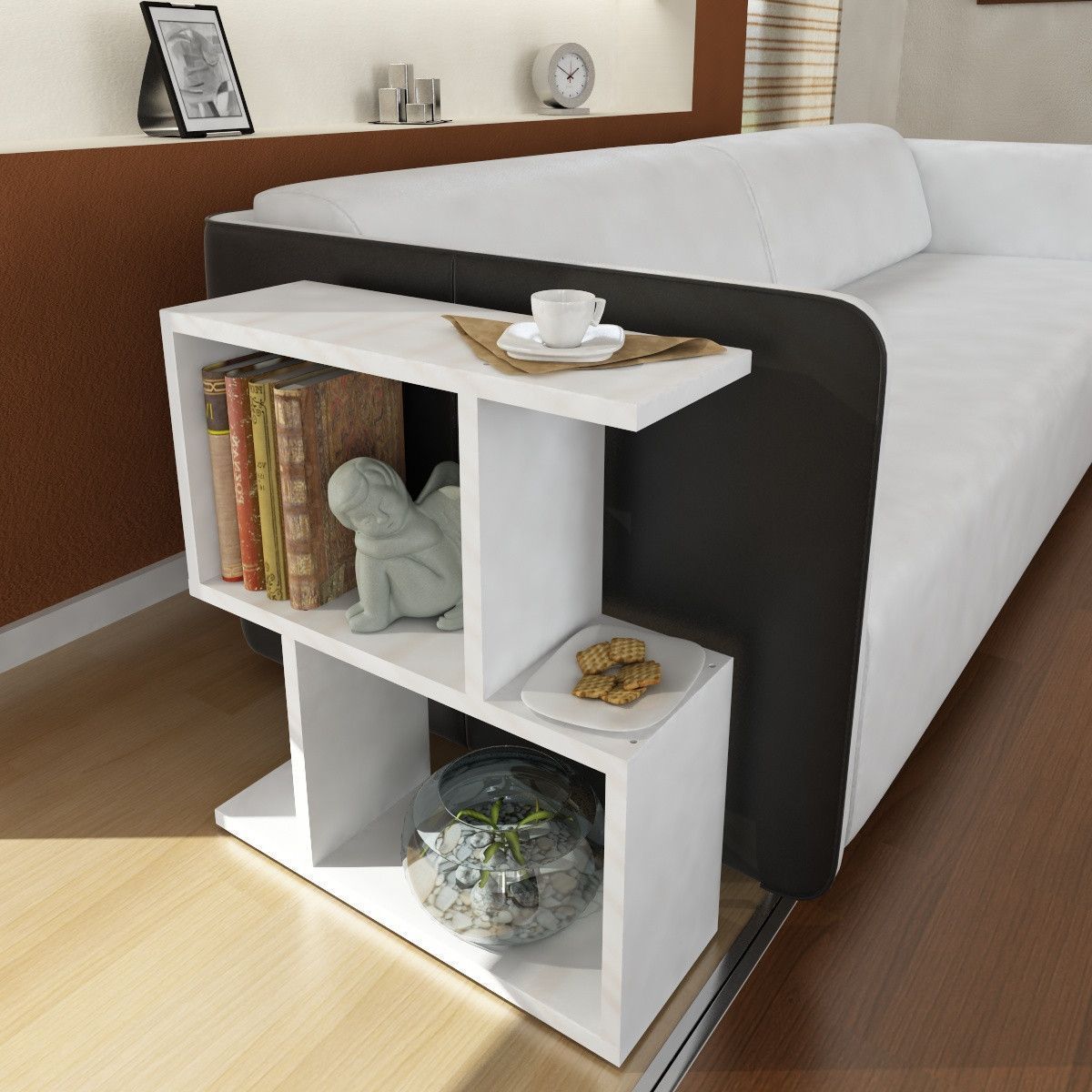 Karinus Beistelltisch 50 x 17,5 cm - Weiß Karinus Beistelltisch 50 x 17,5 cm - Weiß