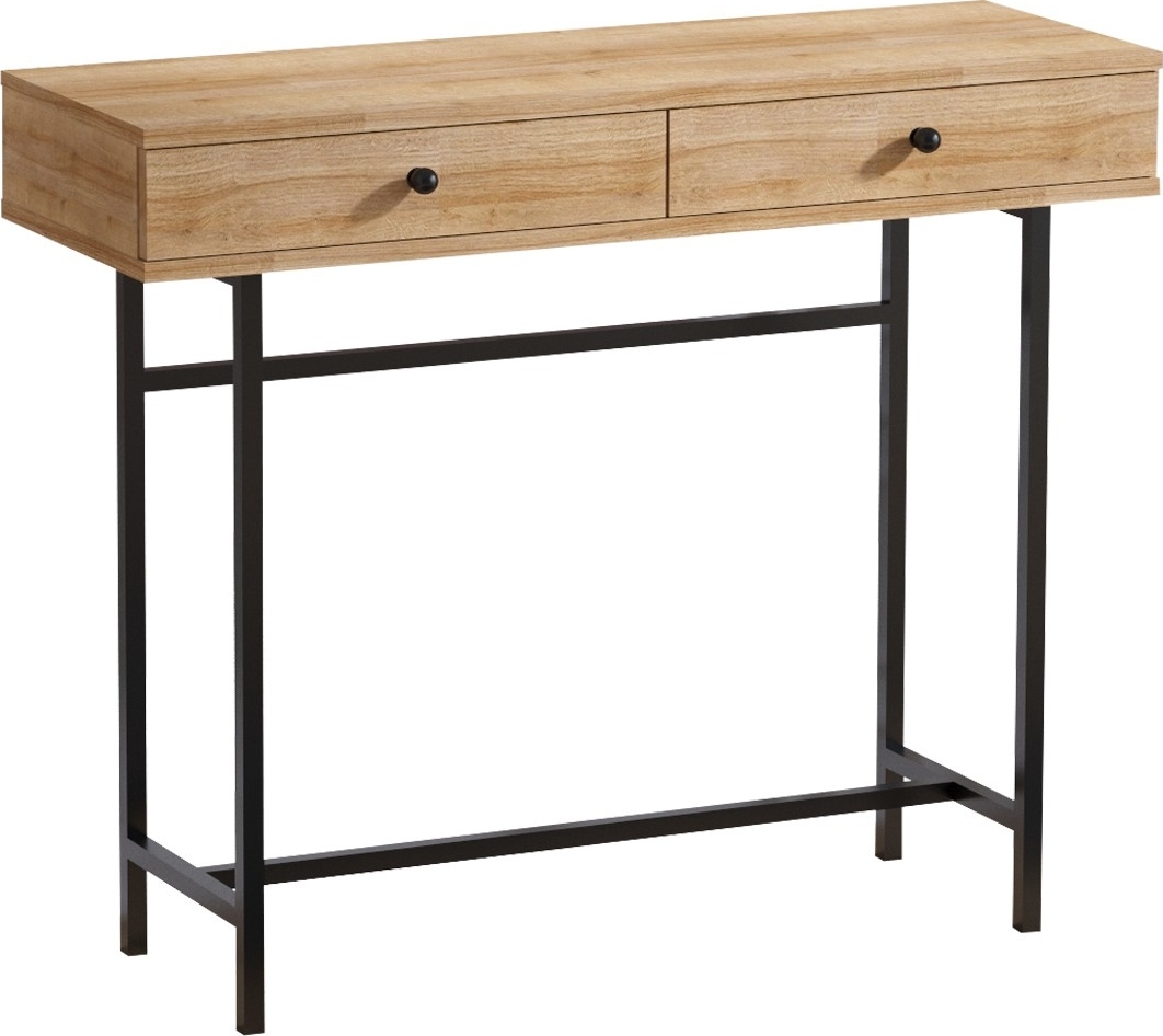 Esta Relieftisch 100 x 86 cm - Eiche/schwarz