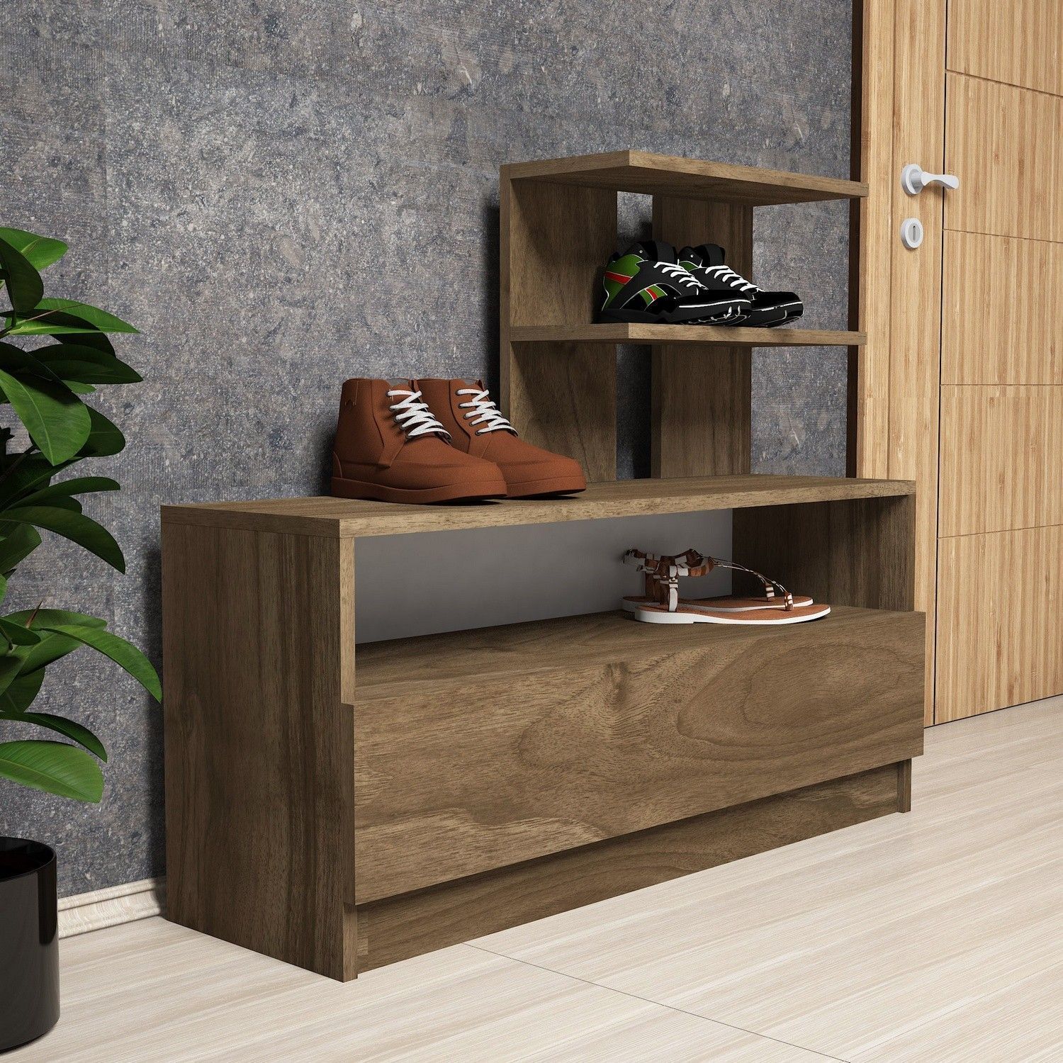 Air Schuhschrank - Braun