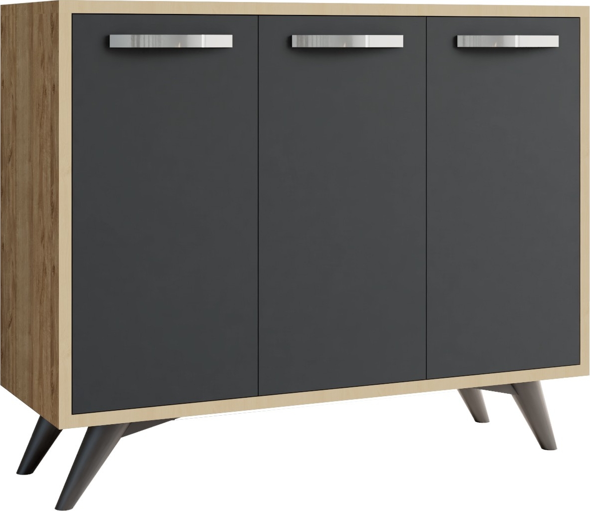 Schicker Schrank - Eiche/anthrazit Schicker Schrank - Eiche/anthrazit