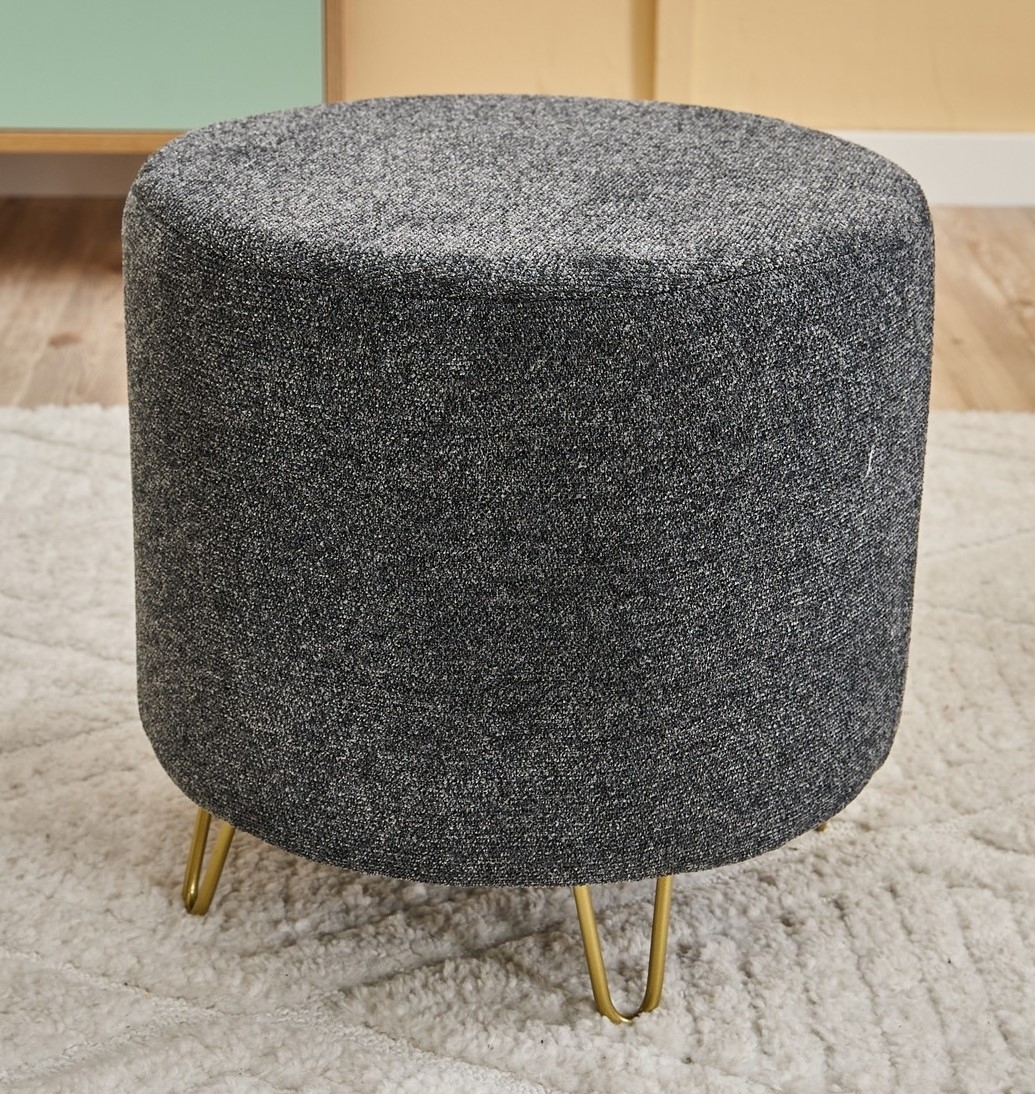 Asmara Pouf - Anthrazit/Gold