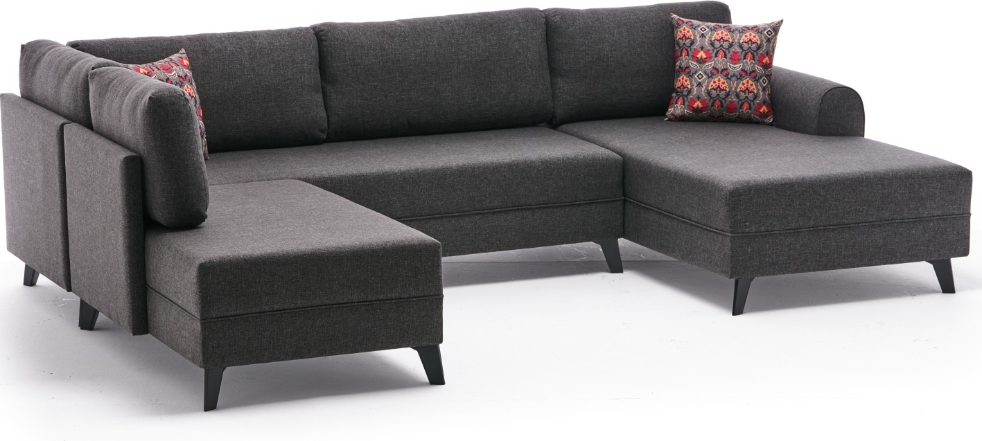Belen U-Bettsofa - Anthrazit