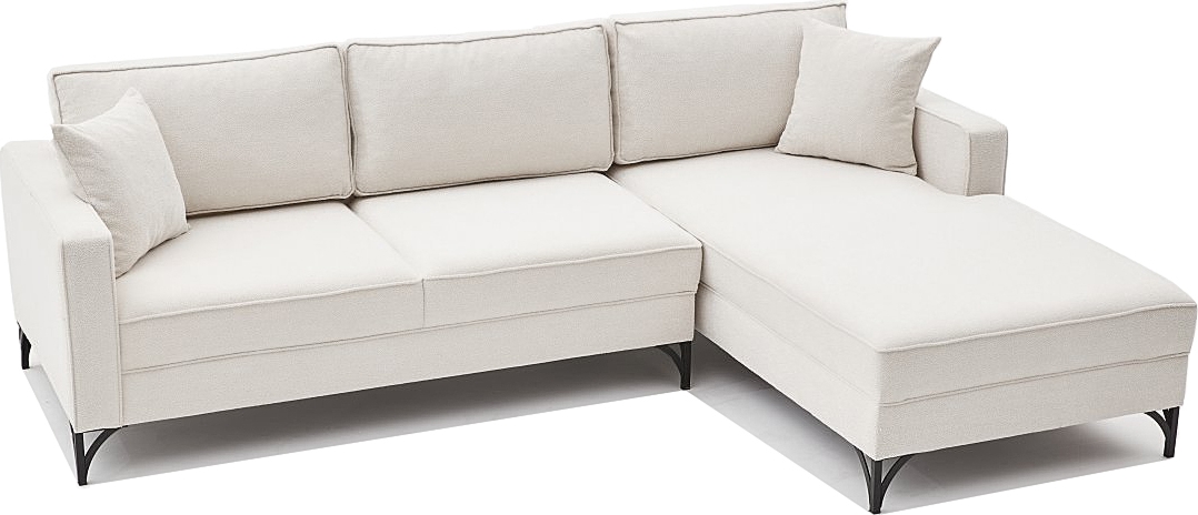 Berlin Diwansofa - Cremeweiß/Schwarz Berlin Diwansofa - Cremeweiß/Schwarz