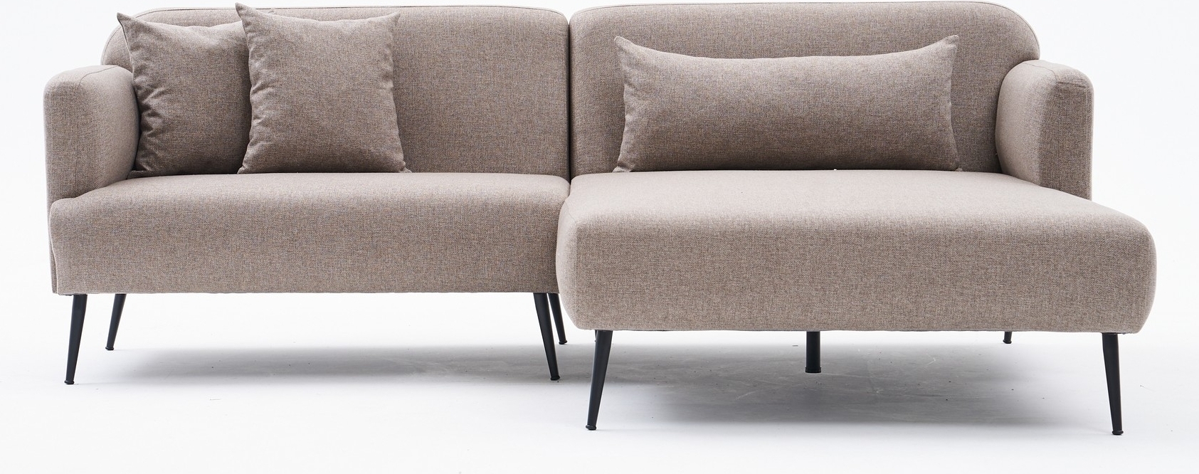Revos Diwansofa rechts - Braun