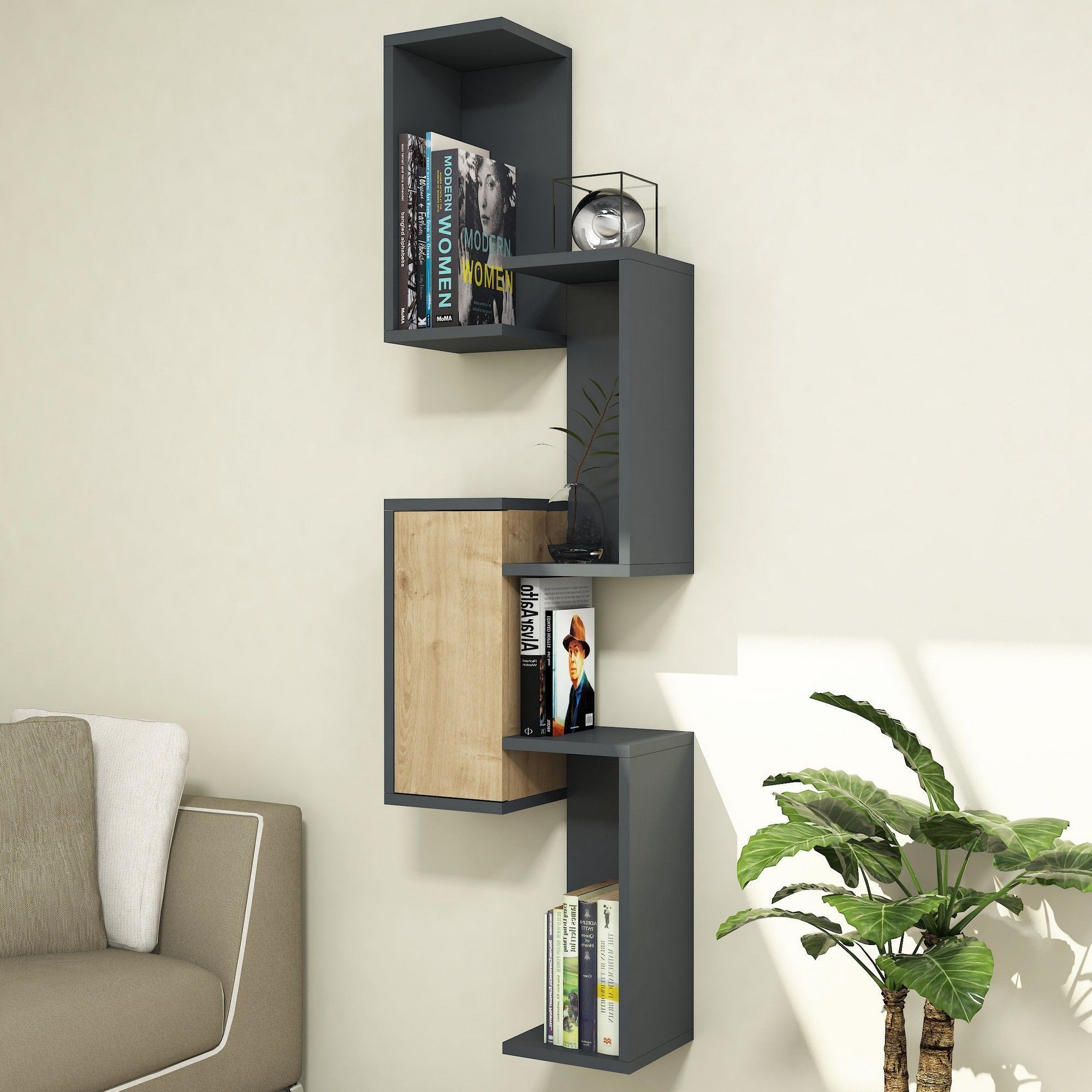 Wandregal Esta - Anthrazit/Saphir Wandregal Esta - Anthrazit/Saphir