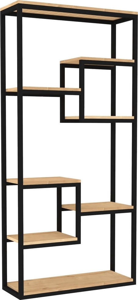 Bücherregal Emina - Eiche Saphir/schwarz Bücherregal Emina - Eiche Saphir/schwarz