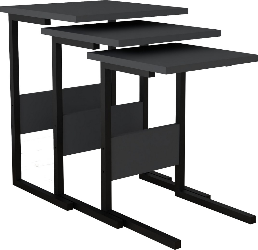 Sali Tisch 32/36/40 x 32/36/40 cm - Schwarz/Anthrazit Sali Tisch 32/36/40 x 32/36/40 cm - Schwarz/Anthrazit