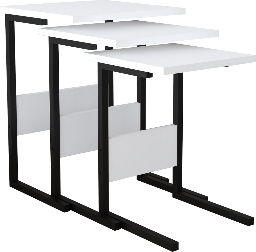 Sali Tisch 32/36/40 x 32/36/40 cm - Schwarz/Weiß Sali Tisch 32/36/40 x 32/36/40 cm - Schwarz/Weiß