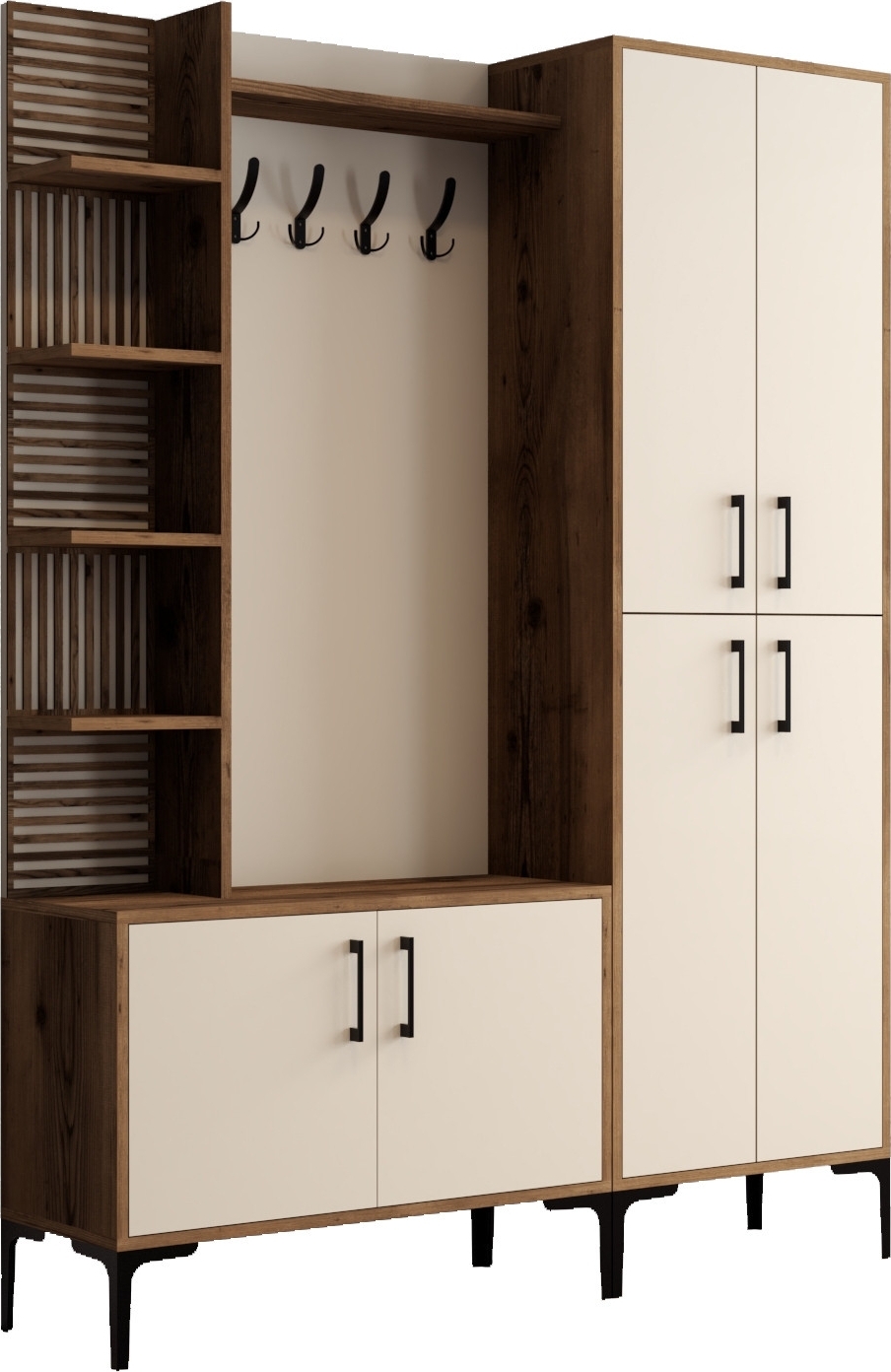 Viyana Flurm�bel 150 cm - Nussbaum/cremewei�