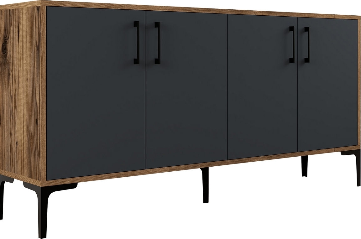 Kyiv Sideboard 160 cm - Nussbaum/anthrazit