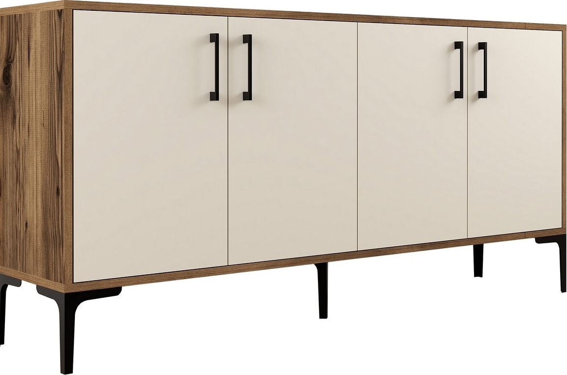 Kyiv Sideboard 160 cm - Nussbaum/cremewei�