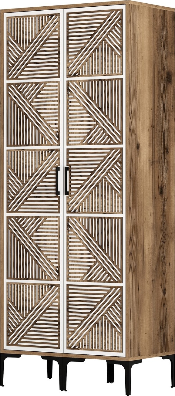 Kumsal Kleiderschrank 5 Walnuss/Weiß Kumsal Kleiderschrank 5 Walnuss/Weiß