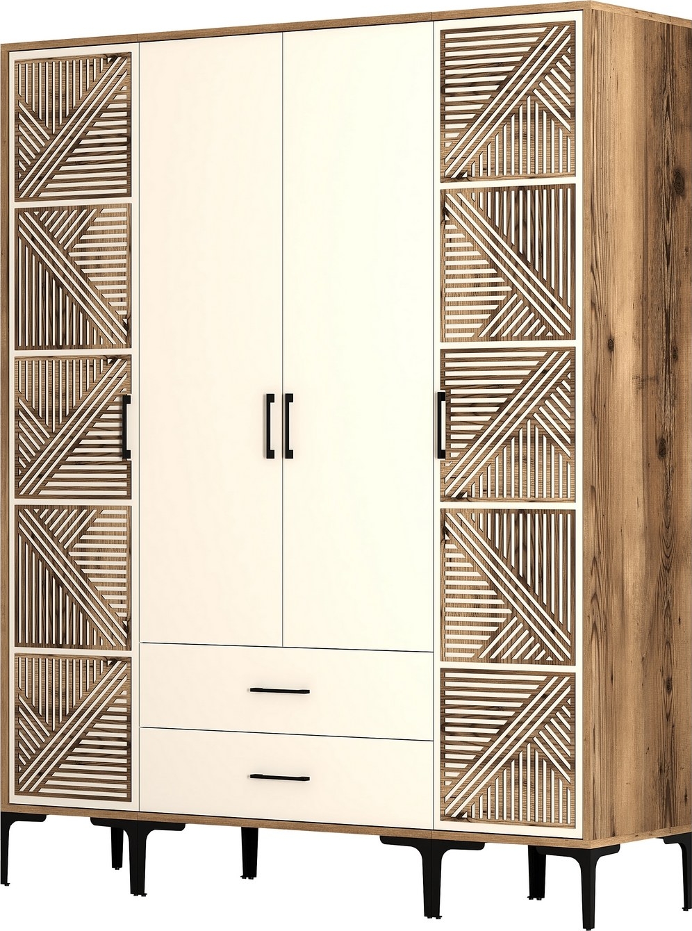 Kumsal Kleiderschrank 11 Walnuss/Creme Kumsal Kleiderschrank 11 Walnuss/Creme