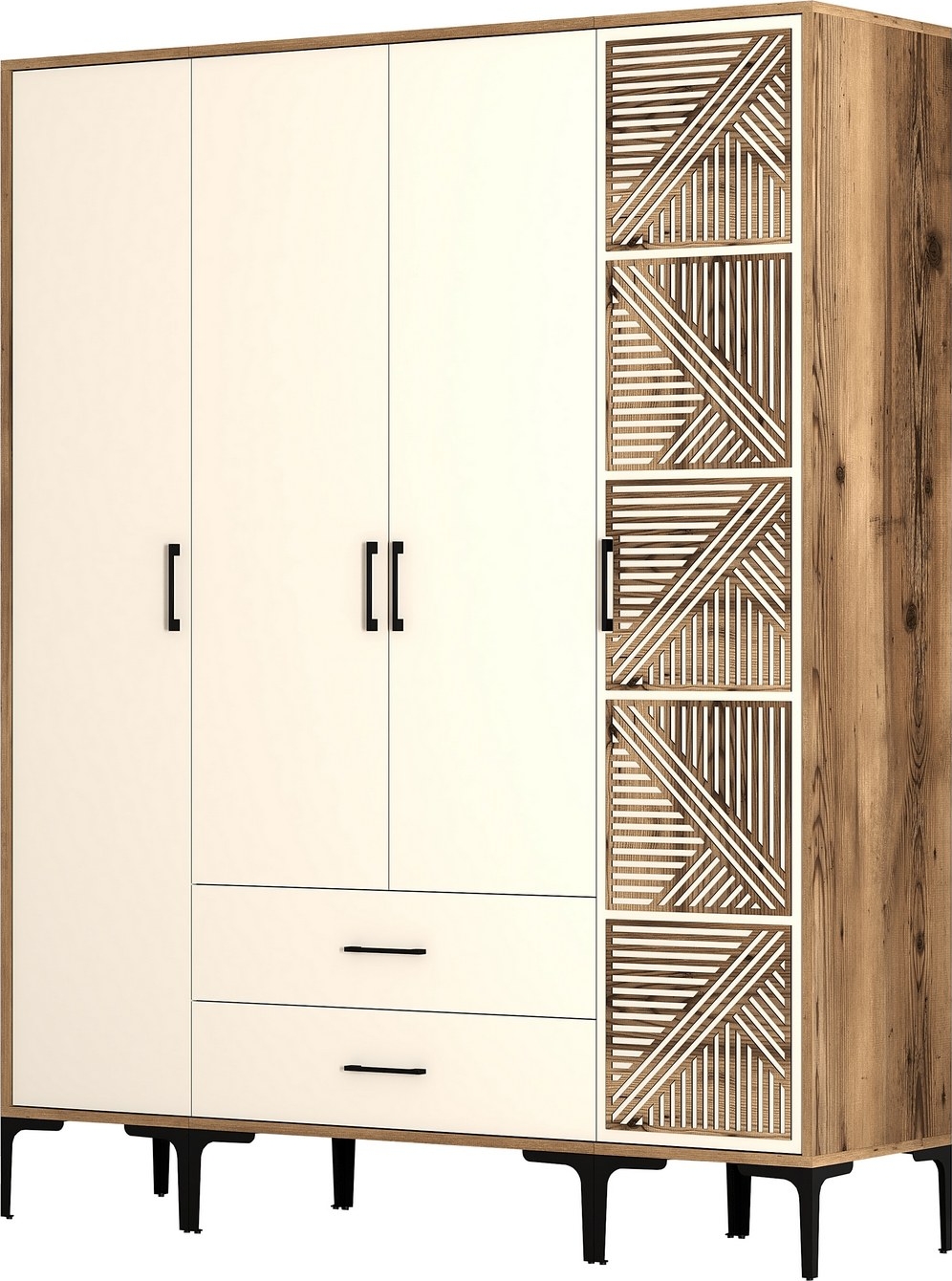 Kumsal Kleiderschrank 15 Walnuss/Creme Kumsal Kleiderschrank 15 Walnuss/Creme