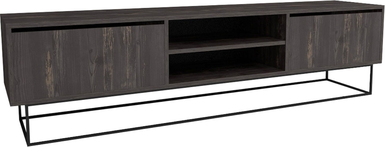 Control Medienbank 180 cm - Dunkelbraun