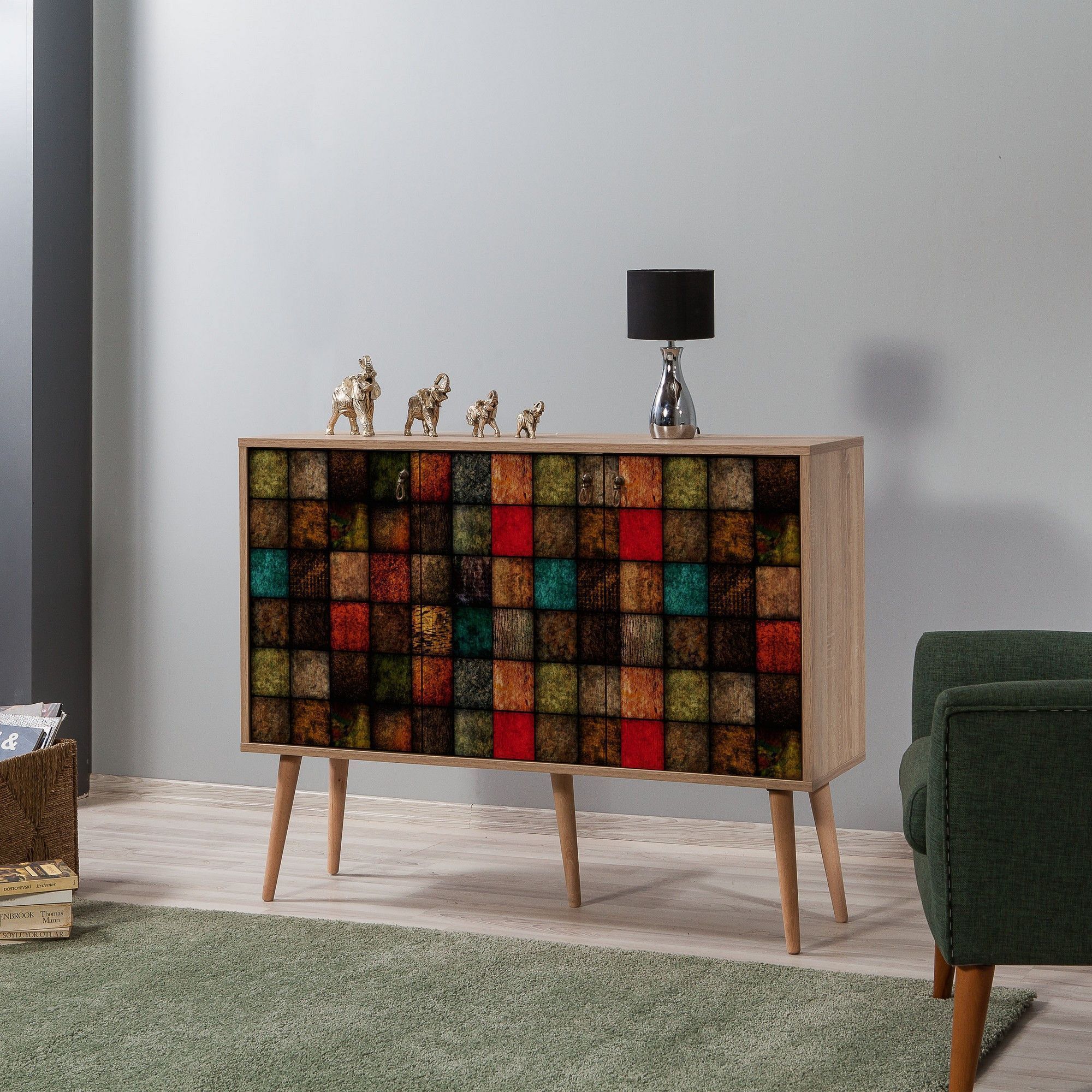 Mega Sideboard Mosaik - Sonoma Eiche Mega Sideboard Mosaik - Sonoma Eiche