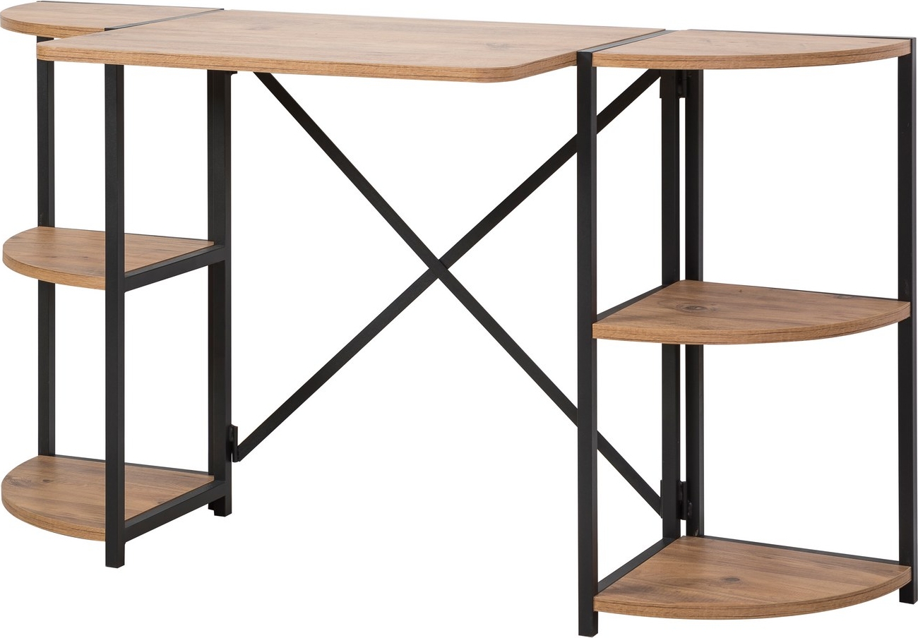Mayra Schreibtisch 138 x 34 cm - Kiefer/Schwarz Mayra Schreibtisch 138 x 34 cm - Kiefer/Schwarz