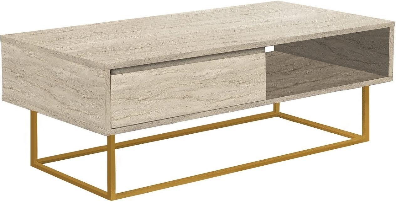 Laxus Couchtisch - Travertin