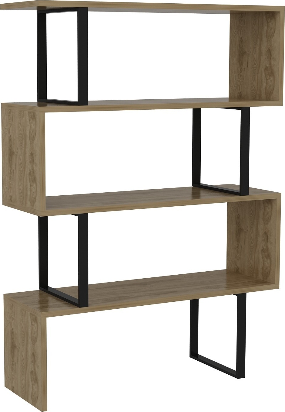 B�cherregal Adriana - Eiche/schwarz